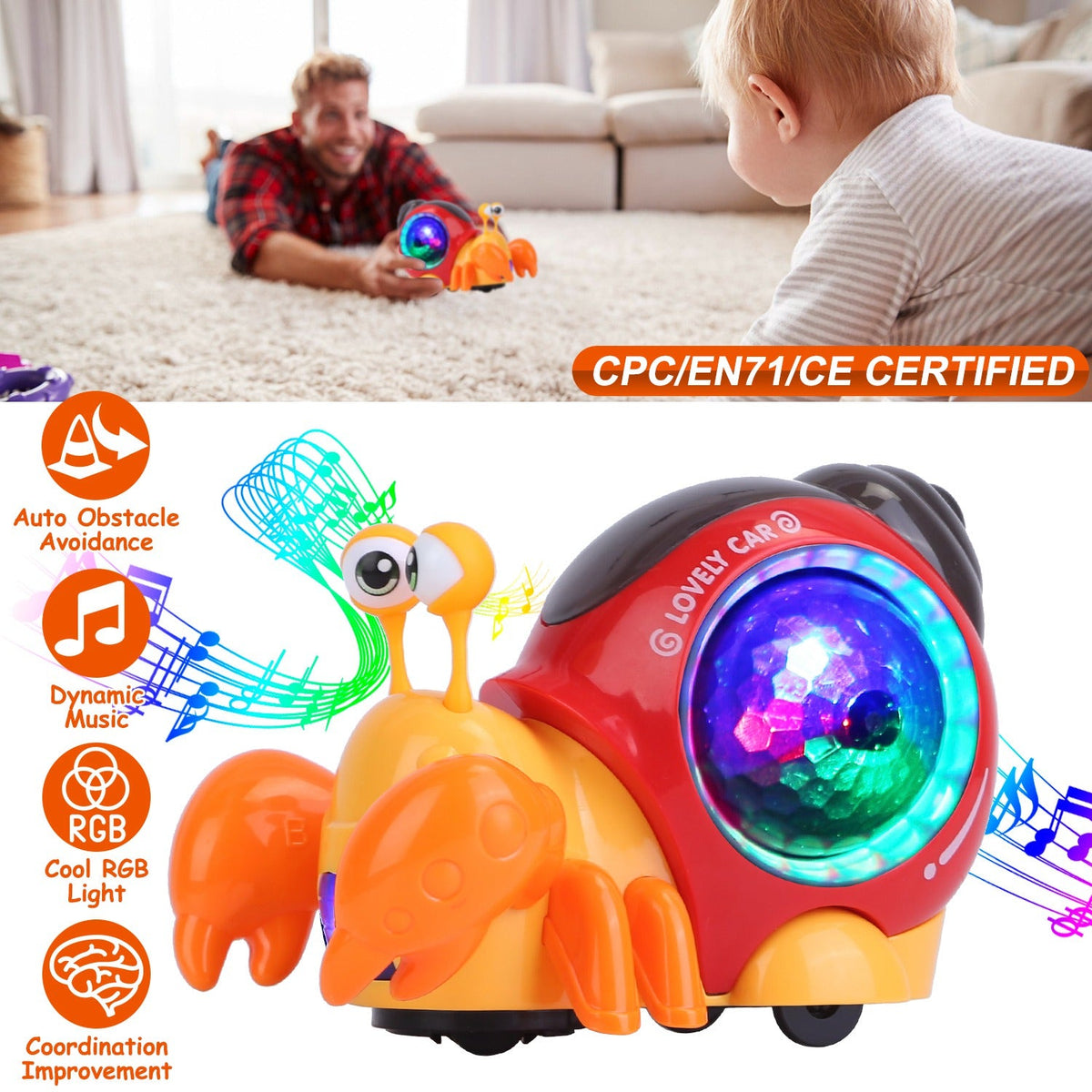 GBruno Crawling Crab Baby Toy