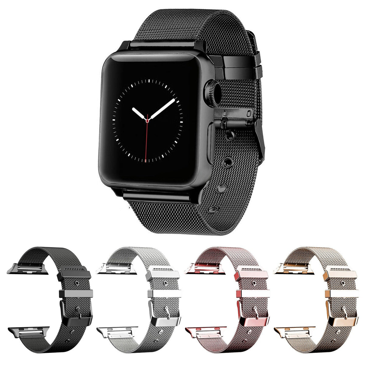 Stainless Steel Classic Buckle Band Replacement for 42MM Apple Watches Series 1/2/3
