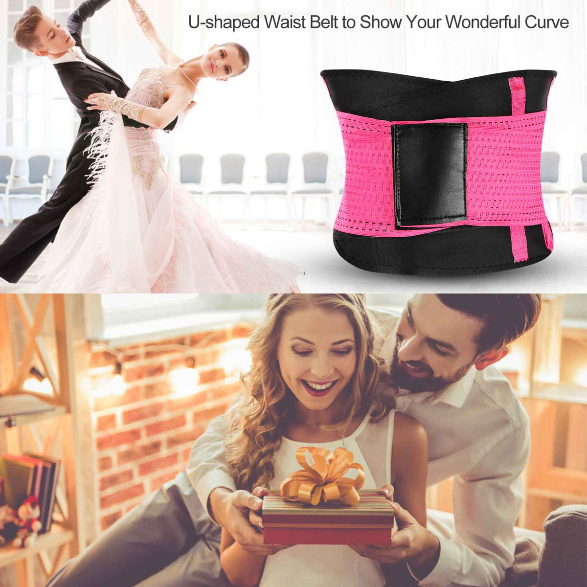 U-Shaped Slimming Waist Belt Body Abdominal Shapewear Sport Tummy Cincher Bands Office Ladies Postpartum Mothers