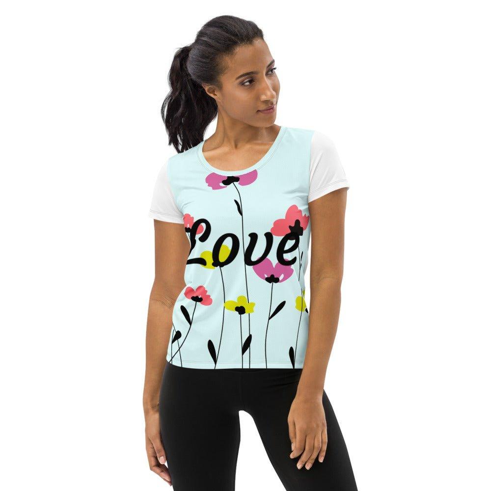 All-Over Print Women's Athletic T-shirt - LiveKreation.com