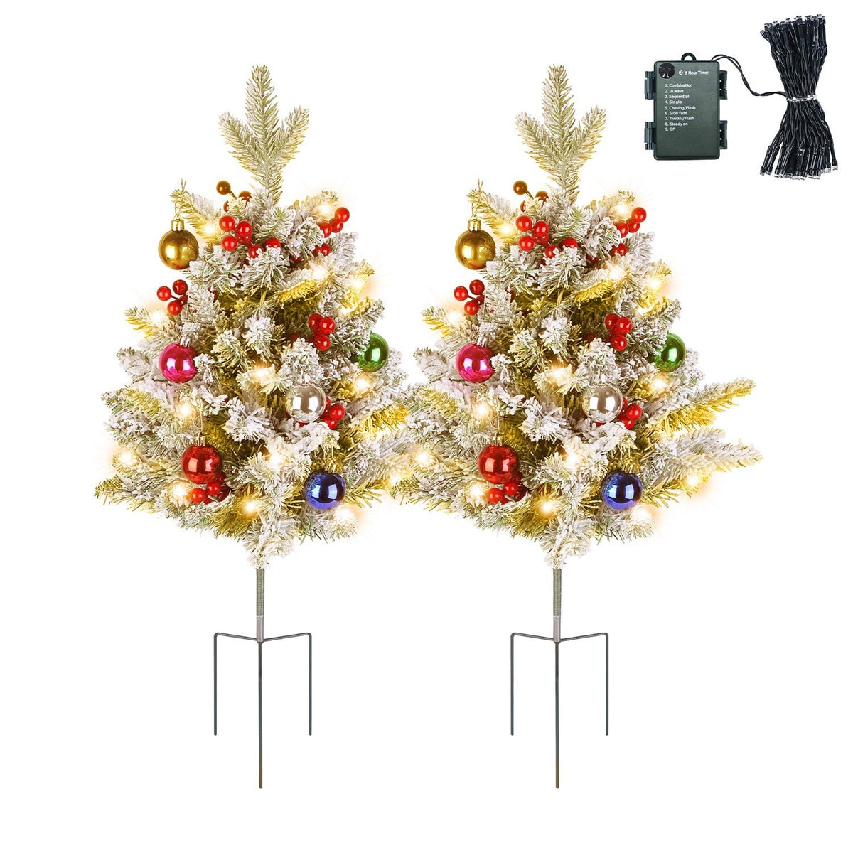 Lighted Christmas tree holiday décor