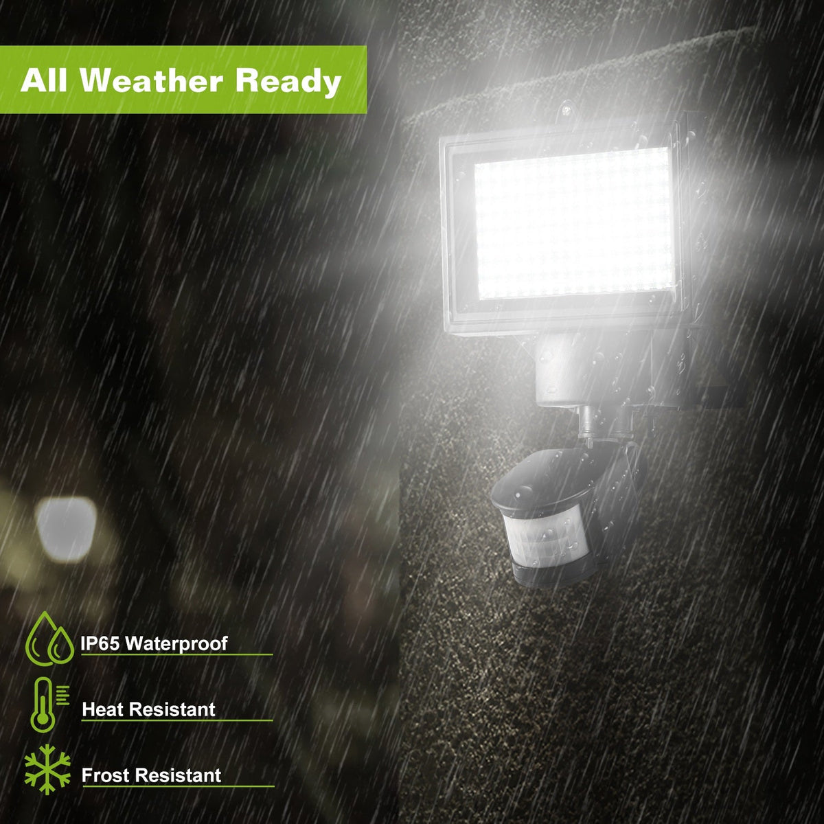 Solar Lights 1000lm Wall Lights Solar Flood Lights w/ Light Sensitivity 120¡ Motion Sensor IP65 Waterproof 180¡Illumination Lamps for Garage Garden Fr