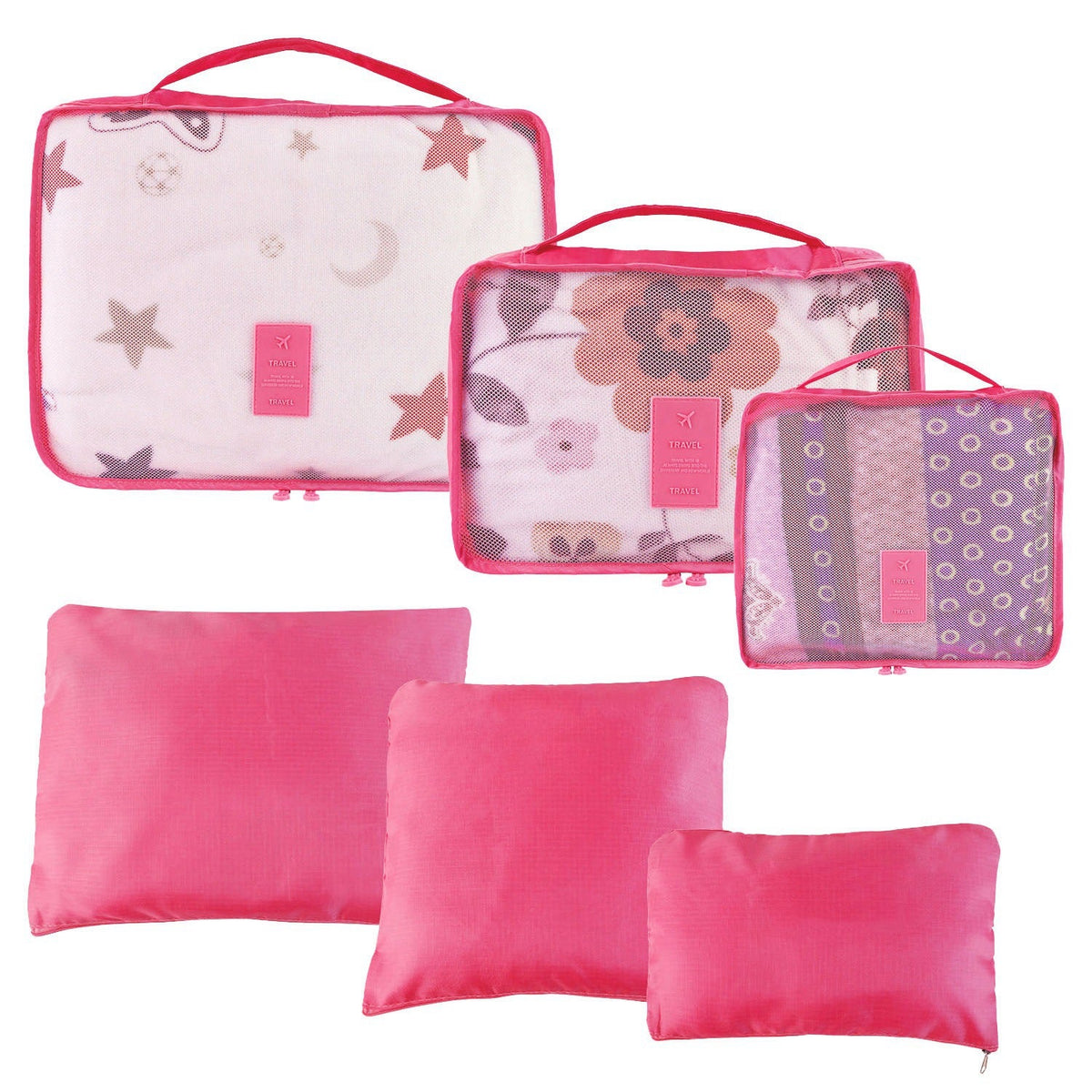 9Pcs Clothes Storage Bags Water-Resistant Travel Luggage Organizer Clothing Packing Cubes for Blouse Hosiery Stocking Underwear