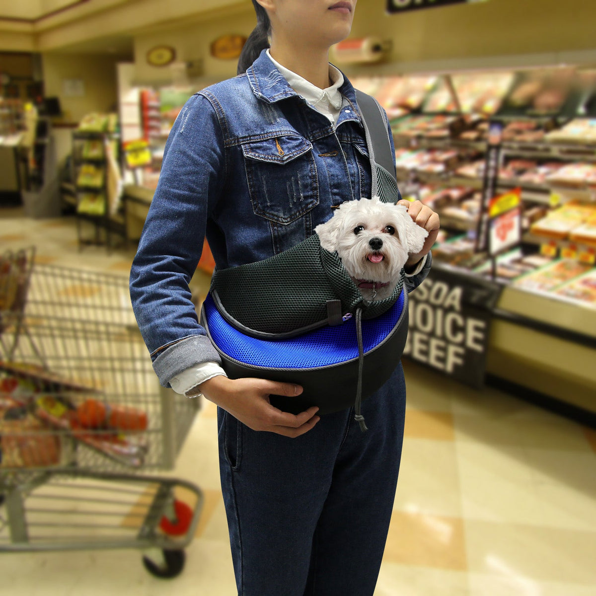 Pet Carrier for Dogs Cats Hand Free Sling Adjustable Padded Strap Tote Bag Breathable Shoulder Bag Carrying Small Dog Cat