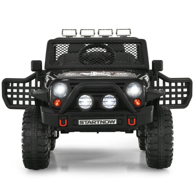12V Kids Electric Ride On Truck with Remote Control and Operation Lever-Black