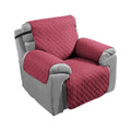 Reversible Sofa Cover Chair Loveseat Couch Slipcover Microfiber Cushion Furniture Protector Shield Water-Resistant w/ Elastic Strap for Kids Pet Dog C