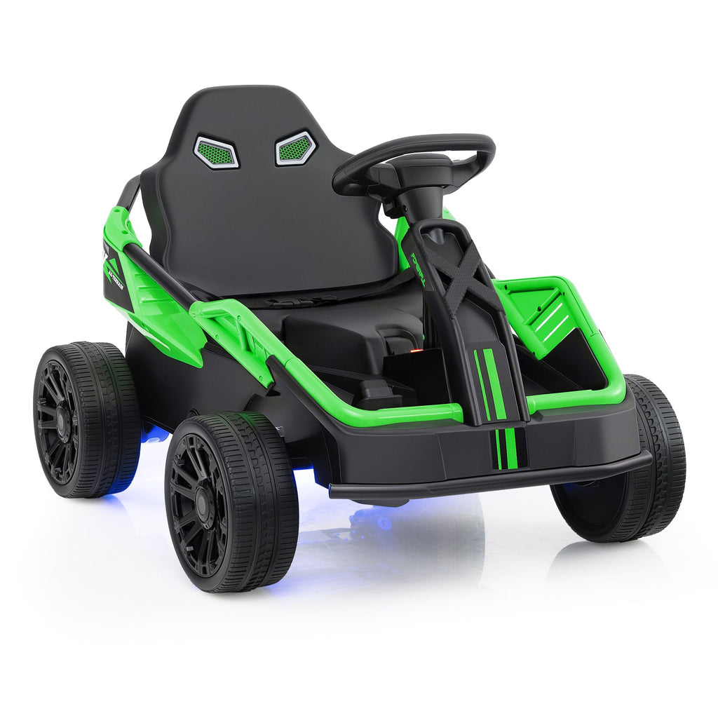 12V Ride on Car Electric UTV with Remote and Music for Big Kids-Green
