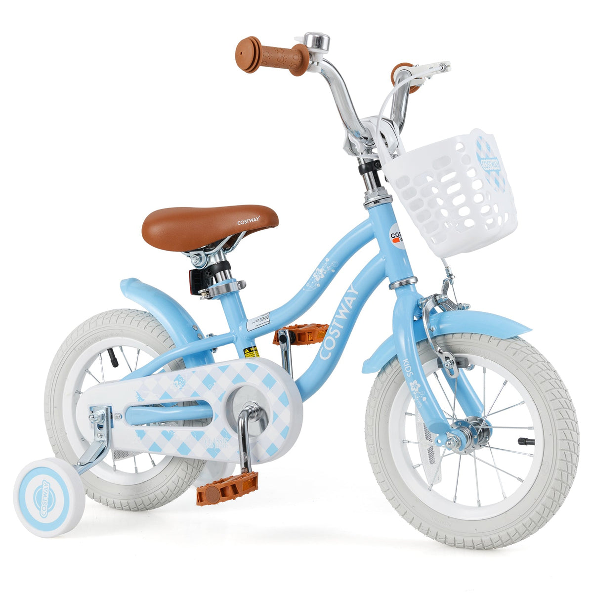 12 Inch Kids Bike with Adjustable Handlebar and Seat for 3-4 Year Old