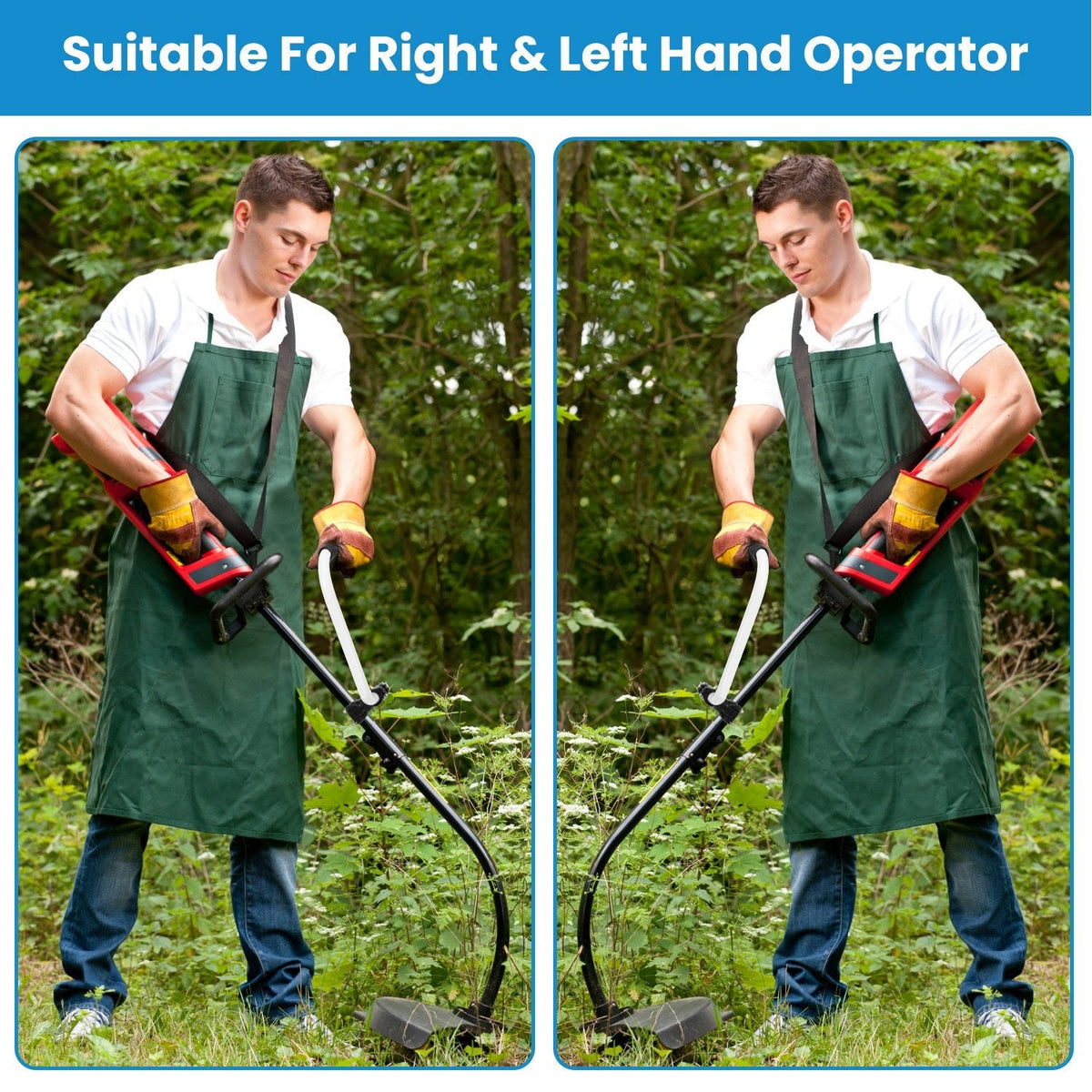 Ergonomic Trimmer Handle Grip with Shoulder Strap Universal Fit Lawn Trimmer Extension Handle with Bracket Clamp String Trimmer Handle for Lawn Care L