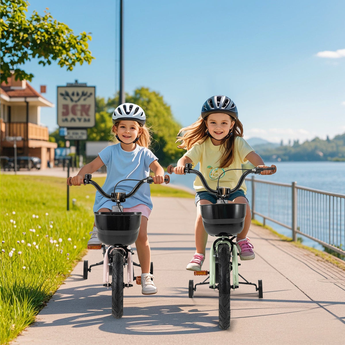 16-Inch Kids Bike Adjustable with Training Wheels for 4-7 Years Old