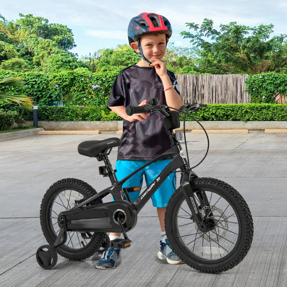 16 Inch Kids Bike Lightweight with 2 Removable Training Wheels for Aged 4-7-16 inches