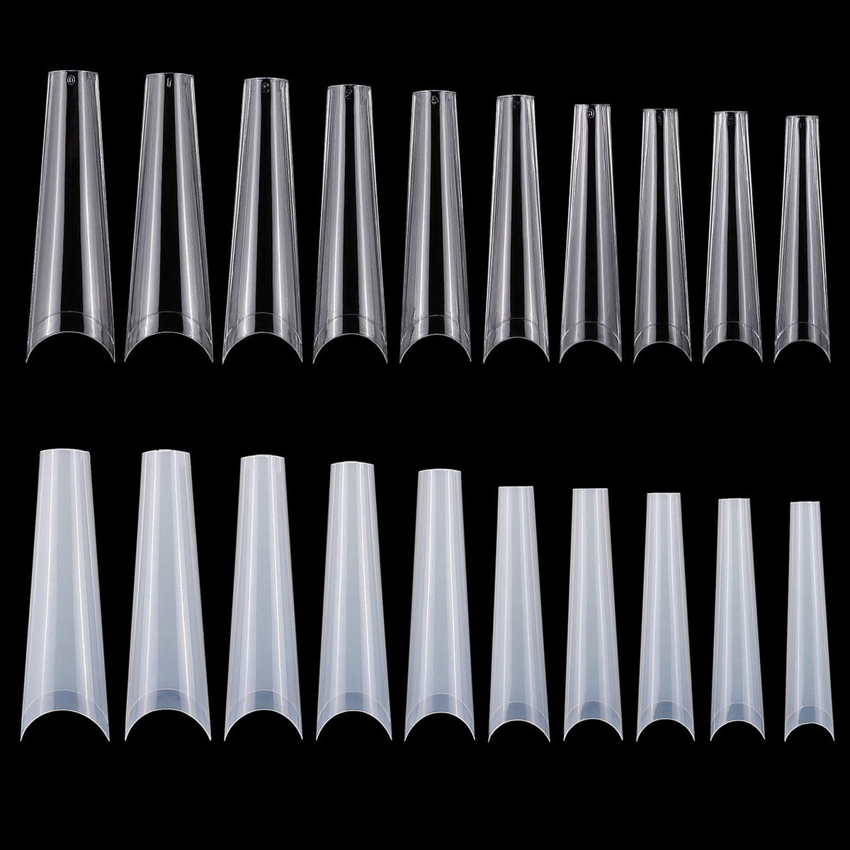 500Pcs False Nail Tips C Curve Half Cover French Nails Extra Long Fake Finger Nails For Nail Art Salons Home DIY 10 Sizes