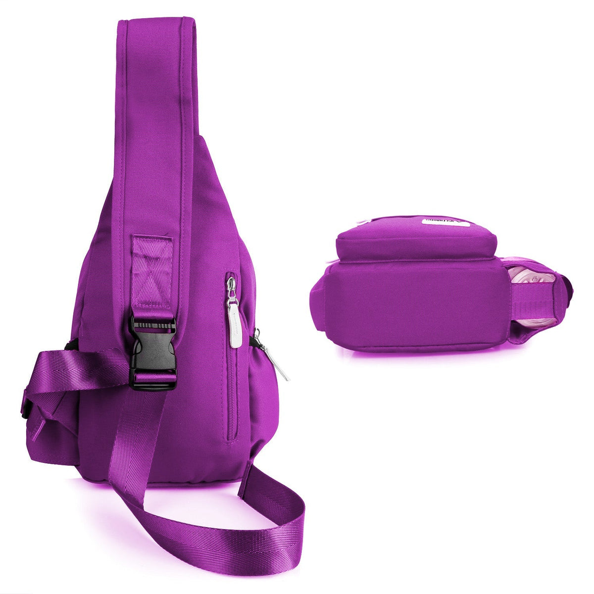 Unisex Sling Backpack Nylon Chest Shoulder Crossbody Bag Travel Sports Cycle Knapsack