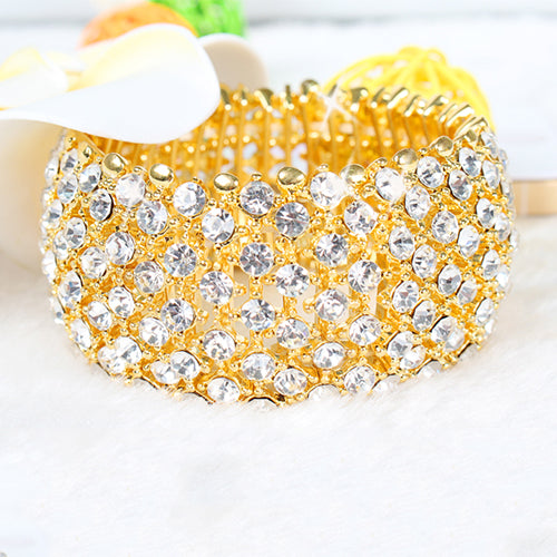 Gold Rhinestone Bling Bracelet