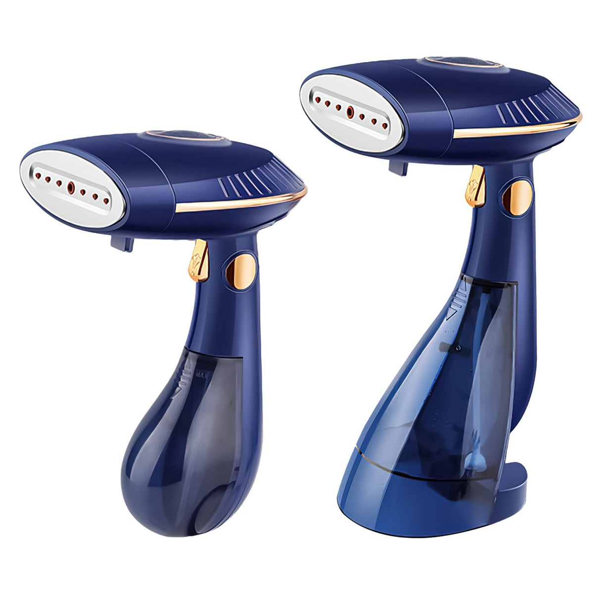 1500W 2 In 1 Foldable Garment Steamer Handheld Fabric Wrinkle Remover with 168ML & 288ML Water Tanks For Flat Hanging Ironing