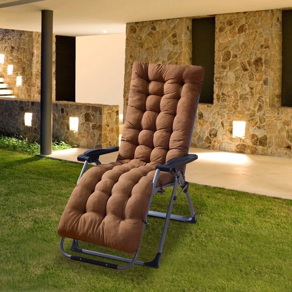 66.92x22.04in Thickened Chaise Lounger Cushion Recliner Rocking Chair Sofa Mat Deck Chair Cushion