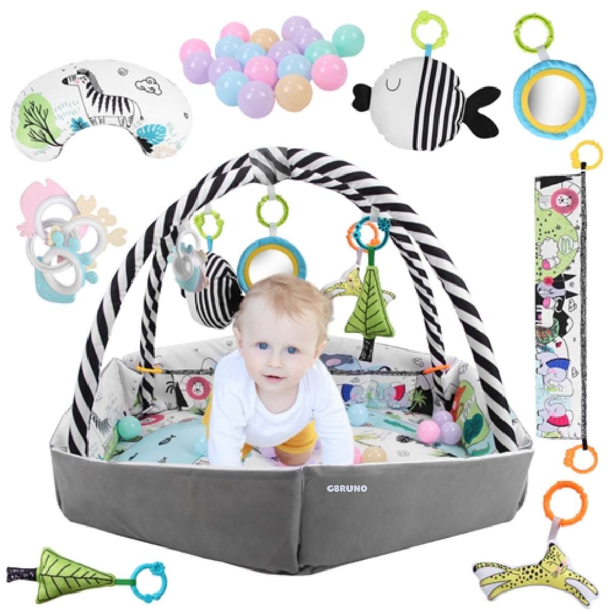 GBruno  4 In 1 Baby Gym Play Mat