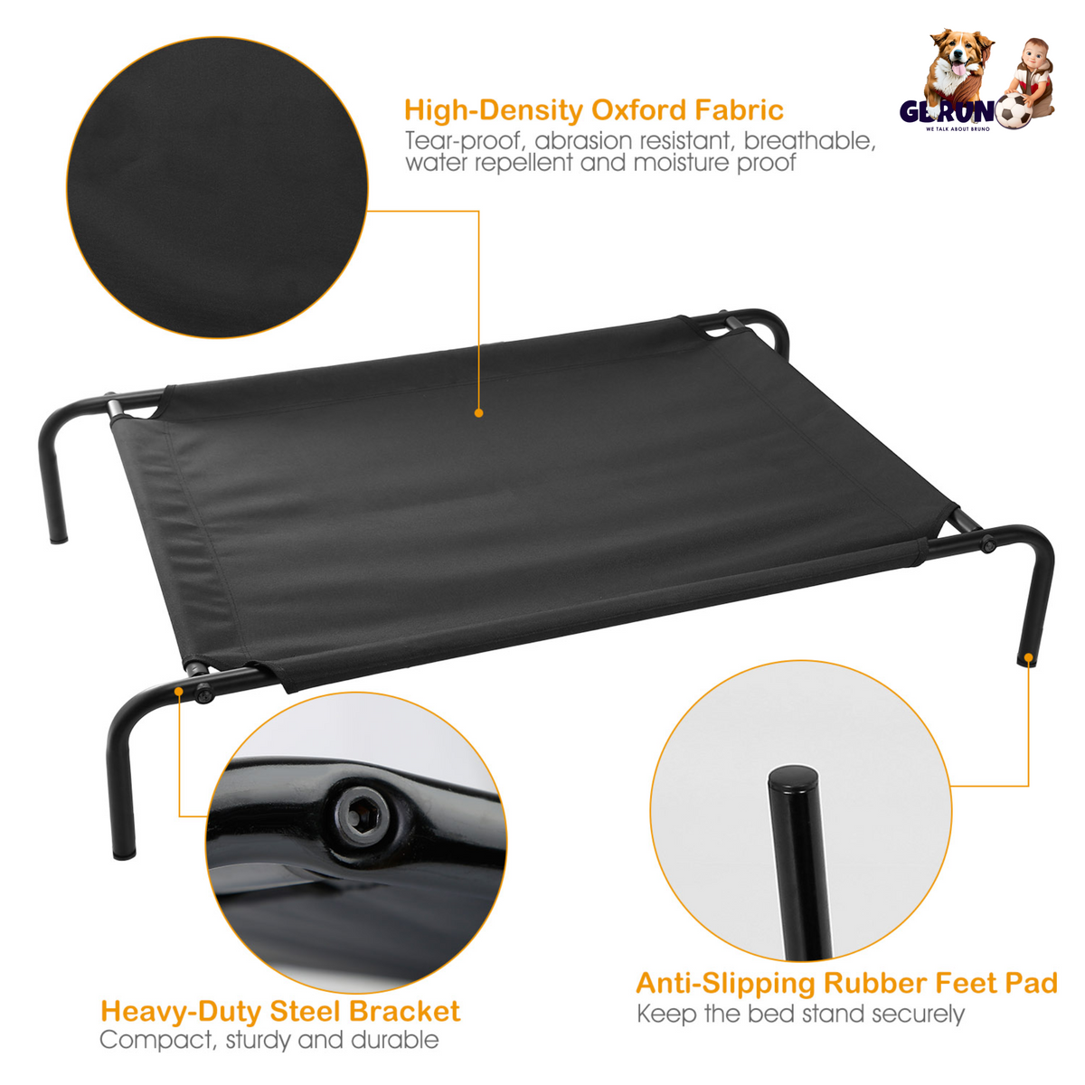 GBruno Elevated Pet Bed