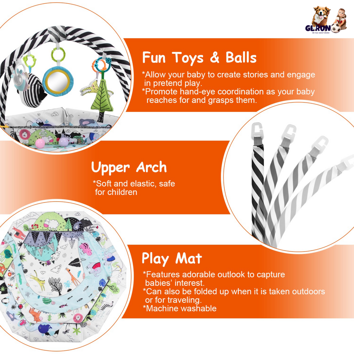GBruno  4 In 1 Baby Gym Play Mat