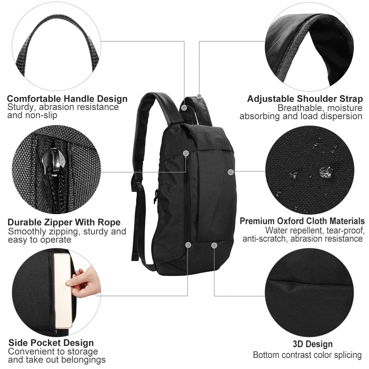 10L Outdoor Sport Backpack Waterproof Daypack Travel Knapsack Schoolbag for Sports Traveling Climbing Cycling Hiking