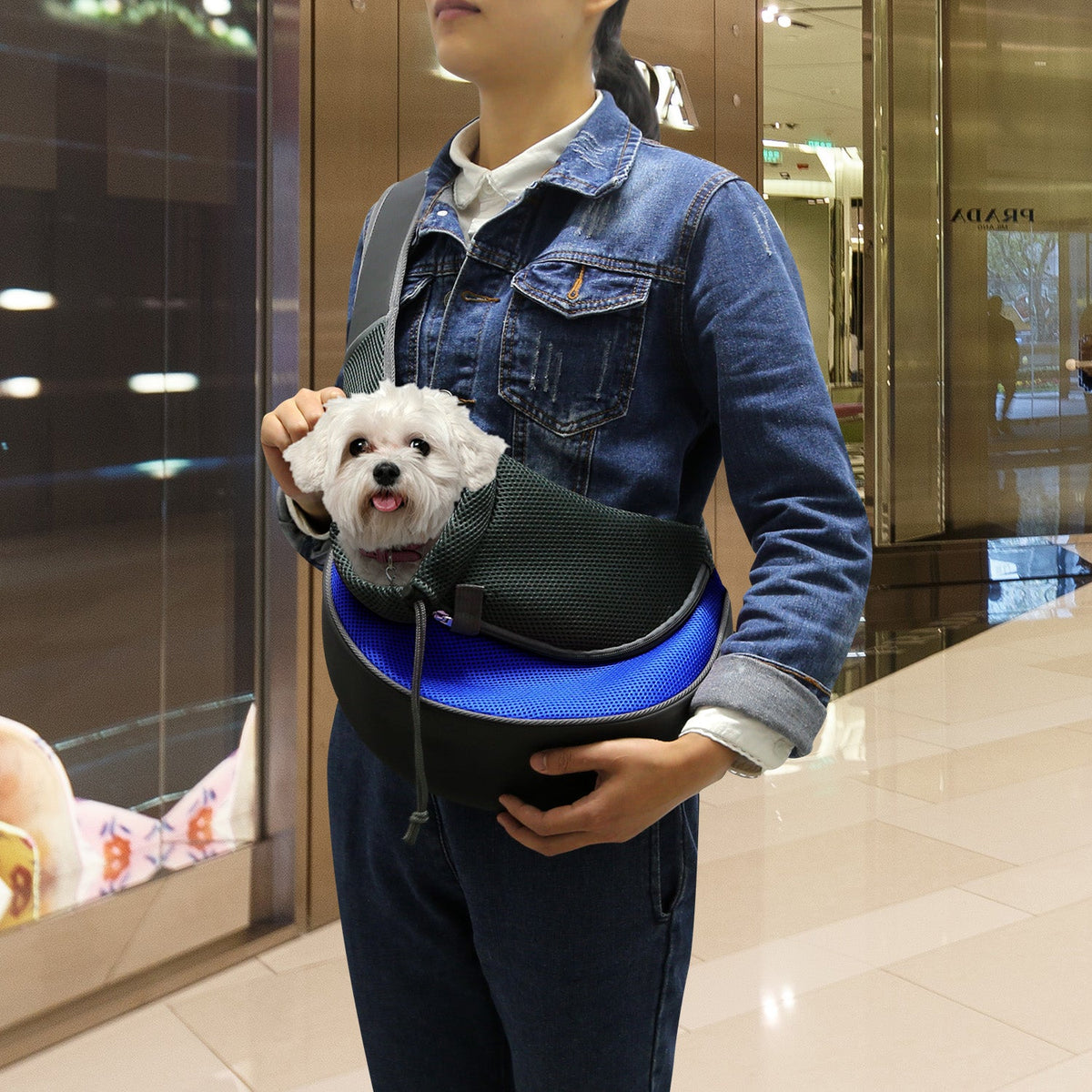 Pet Carrier for Dogs Cats Hand Free Sling Adjustable Padded Strap Tote Bag Breathable Shoulder Bag Carrying Small Dog Cat