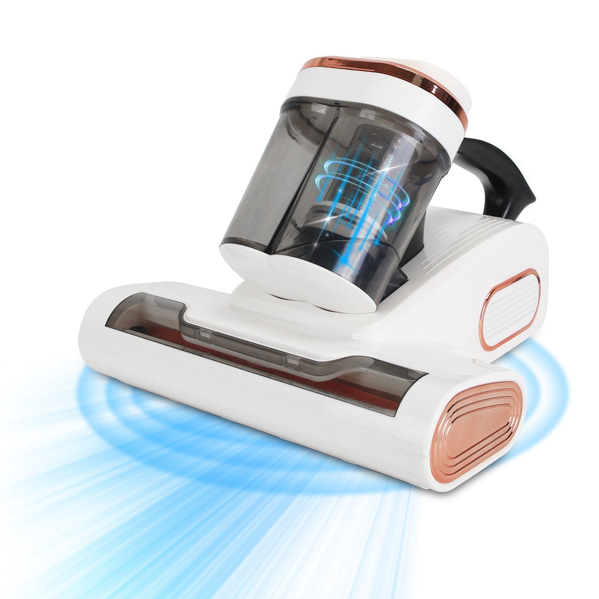 16000PA Double-Cup Bed Vacuum Cleaner 500W Mattress Handheld Vacuum Dust Mites Remover with Heating Function for Bed Sofa Rug