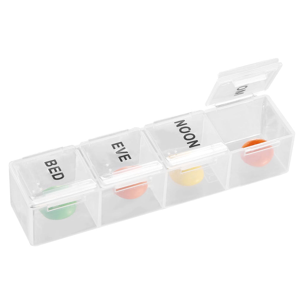 Weekly Pill Organizer AM PM Daily Medicine Pill Planner BPA Free Pill Box Vitamins Medication Supplements Holder with PU Leather Case