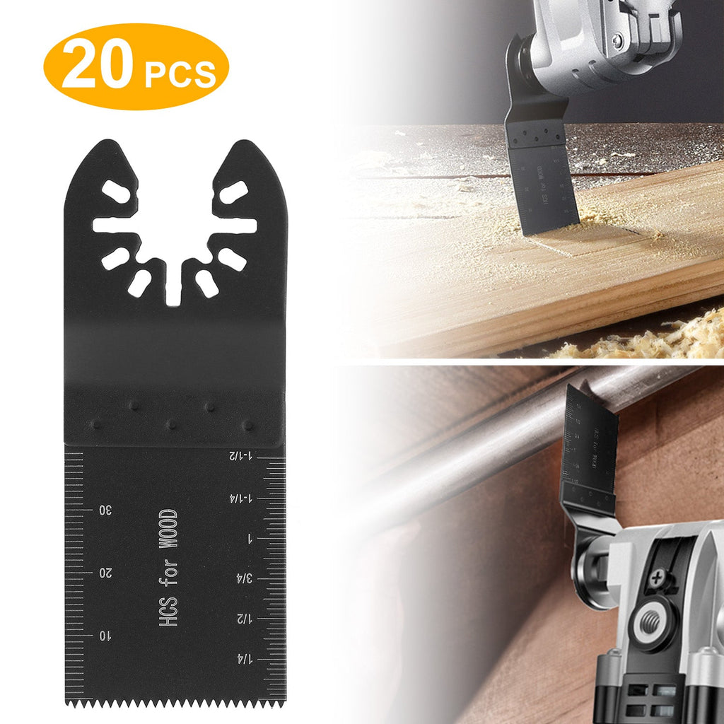 20 Saw Blade Metal Oscillating Multitool Cutter Fit for Fein Multimaster Multi-Max Dewalt Craftsman Ridgid Makita Milwaukee Rockwell