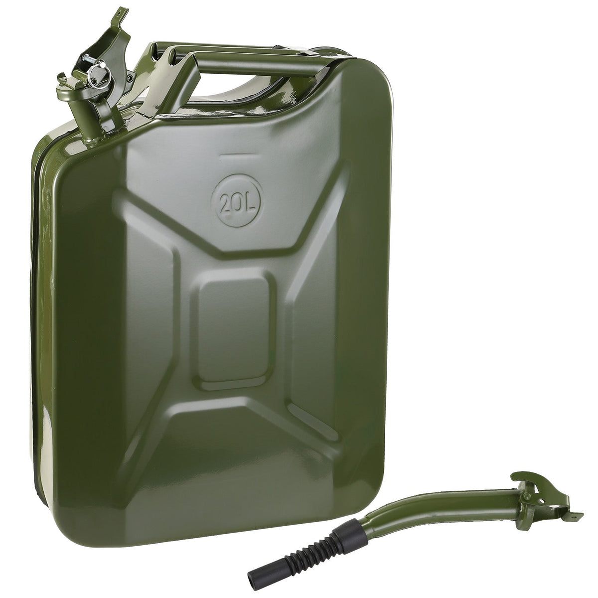 20L Gas Can 5 Gallon Spill Proof Gasoline Fuel Jerry Can Heavy Duty Steel