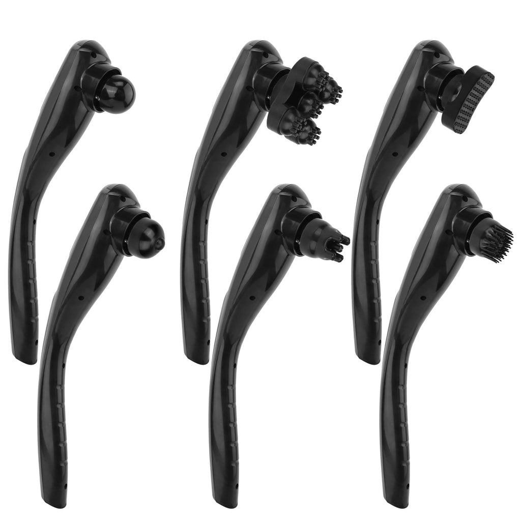 Cordless Handheld Back Massager Deep Tissue Rechargeable Electric Massager w/ 12 Modes 10 Intensity 6 Interchangeable Nodes For Muscle Foot Neck Shoul