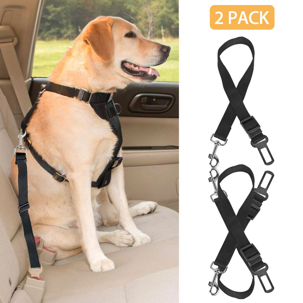 2-Pack Adjustable Pet Car Seat Belts