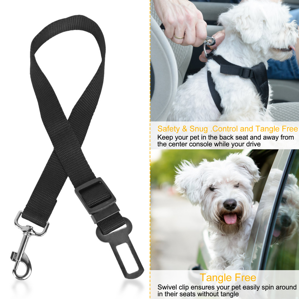 2-Pack Adjustable Pet Car Seat Belts