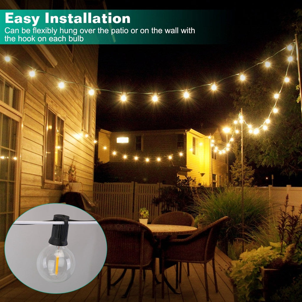 25FT Decorative Globe String Lights Outdoor Indoor 25Pcs Bulb Light Strings Fairy String Lamps for Garden Lawn Patio Cafe Party