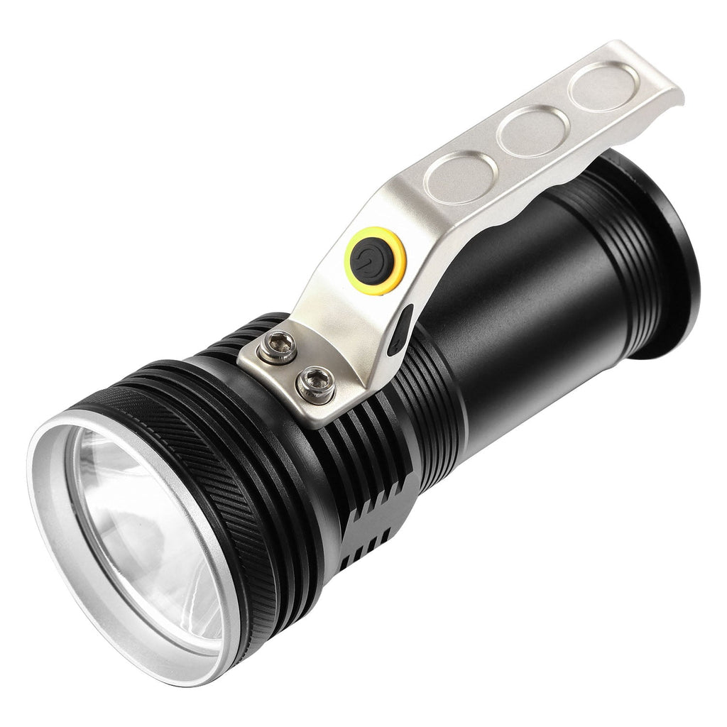 Super Bright Handheld LED Flashlight Portable USB Rechargeable Searchlight 3 Modes Waterproof Spotlight Torch Flashlight Aluminum Alloy for Camping Hi