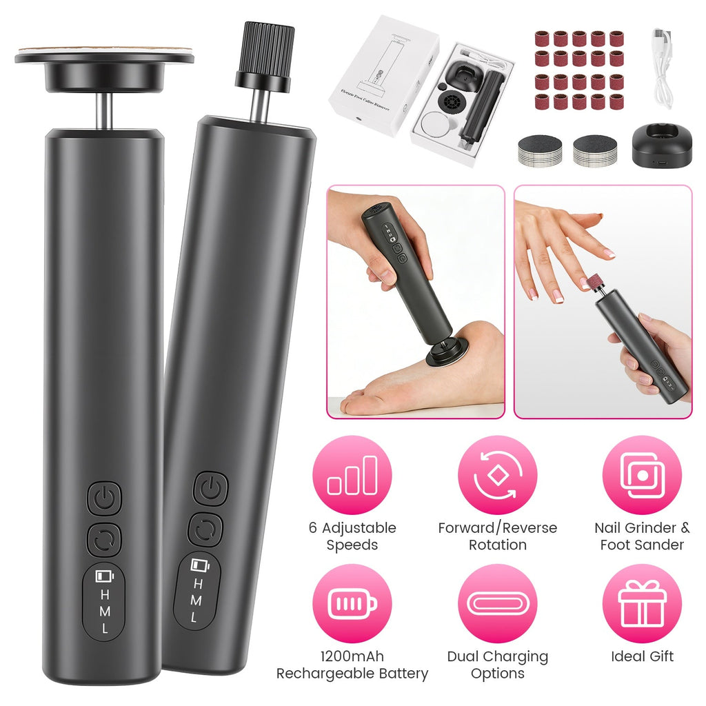 Electric Foot Callus Remover & Nail Grinder with 40 Sanding Discs