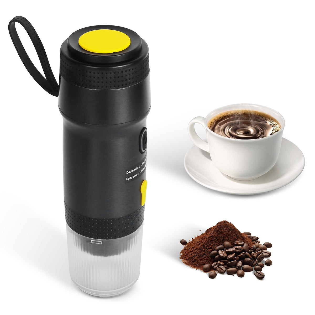 Portable Espresso Maker – Cordless Self-Heating Coffee Machine for Travel & Car