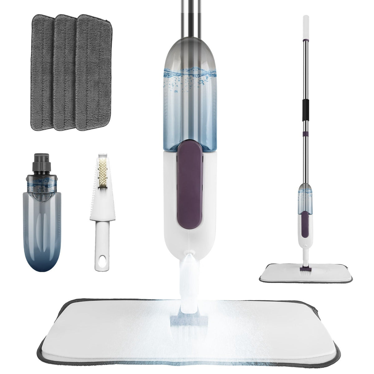 Spray Mop With 3 Machine Washable Microfiber Pads 12OZ Refillable Water Bottle Wet Dry Use Microfiber Mop For Hardwood Ceramic Tiles Laminate Floor Cl