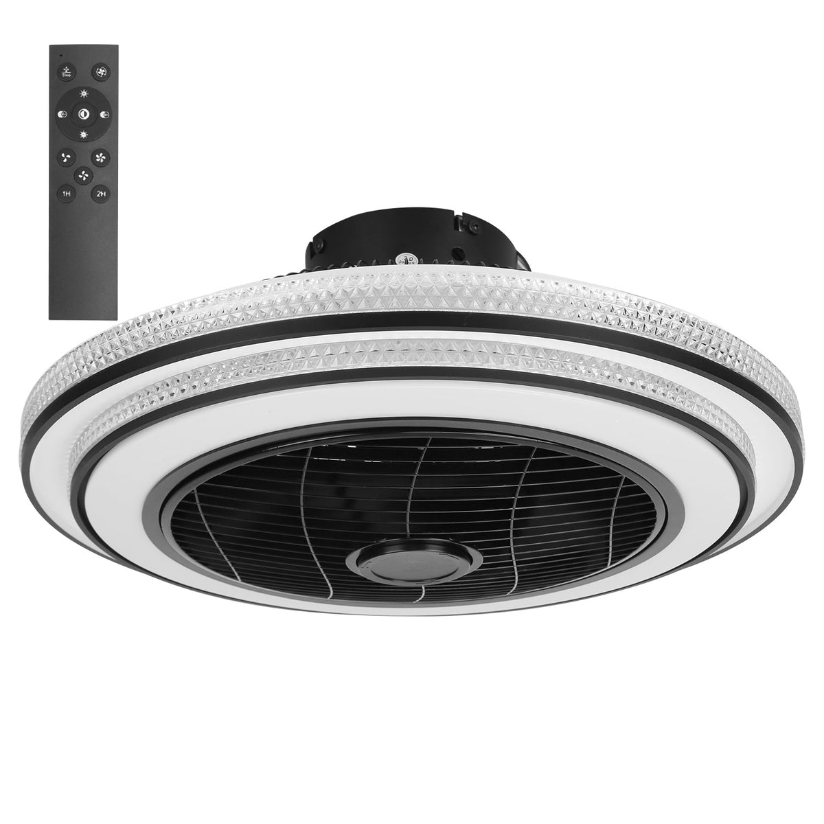 20.5in Ceiling Fan with Light RoundÊPendant Fan Lamp 30W LED Ceiling Fan with 3-Fan Speed Remote Control Timer APP Control