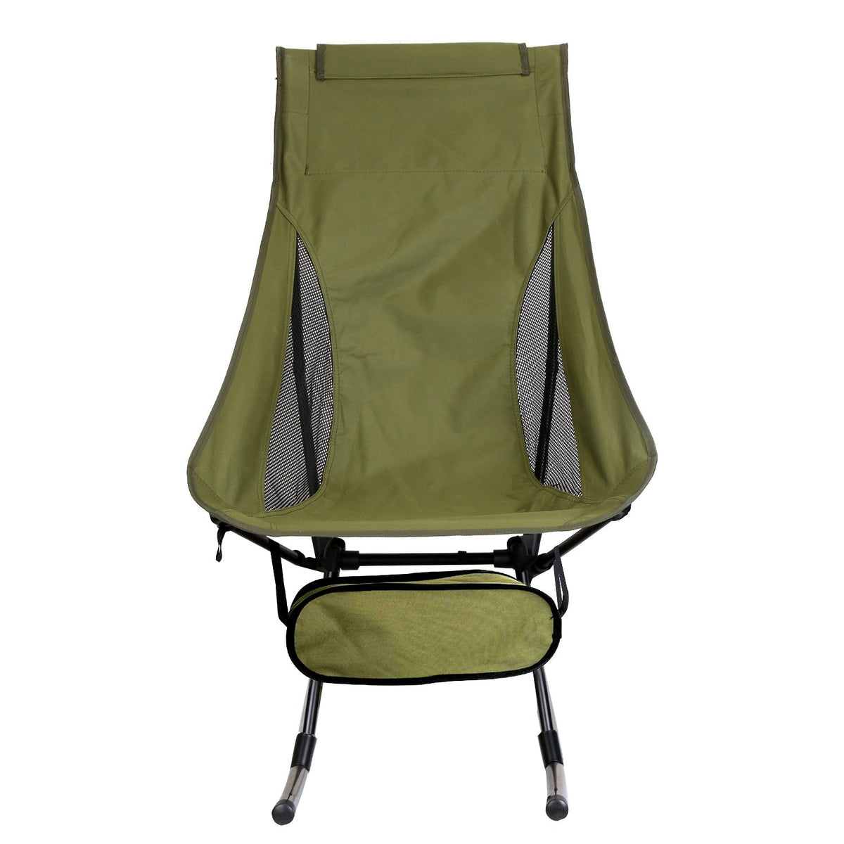 Portable Camping Rocking Chair 198LBS Weight Capacity Included Carry Bag High Back Rocker Chair For Patio Fishing Beach Lawn Travel