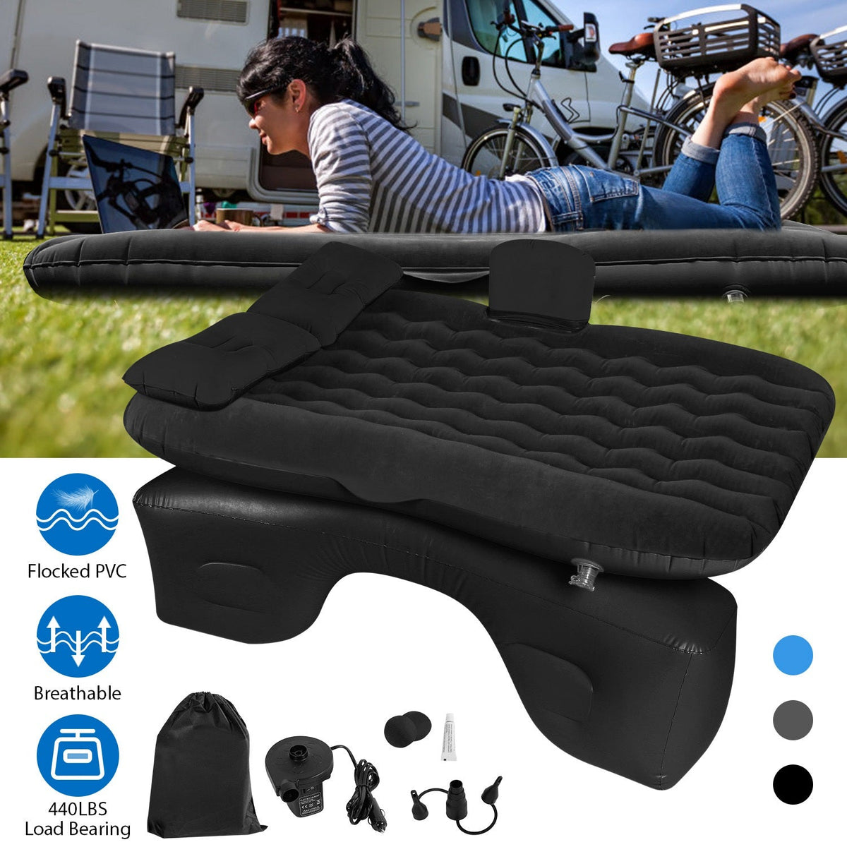 Car Air Mattress Bed Inflation Car Mattress Bed Portable Travel Camping Sleep Mat Car Inflation Bed For Trip