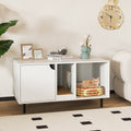 40 Inch Cat Litter Box Enclosure for 2 Cats Hidden Cat Washroom-White