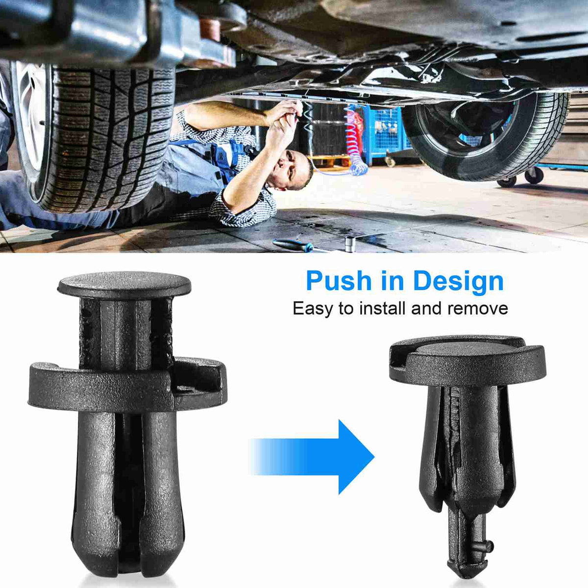 500Packs Bumper Fastener Rivets 30 Kinds Bumper Push Clips Fender Replacement Universally Fit for Honda Toyota Car Panel Skirt Shield Retainer