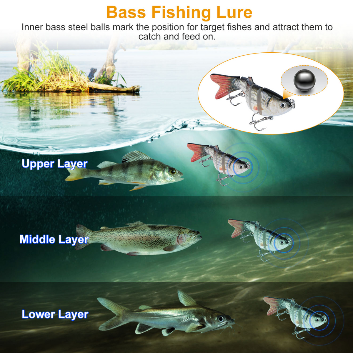 GBruno 4Pcs 10cm/20g Fishing Lure