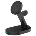 4 In 1 Magnetic Wireless Charging Station Dock Charger 15W Foldable Fast Charging Stand Fit for iPhone 13 12 Pro Pro Max Mini iWatch 7 6 5 4 3 2 1 Air