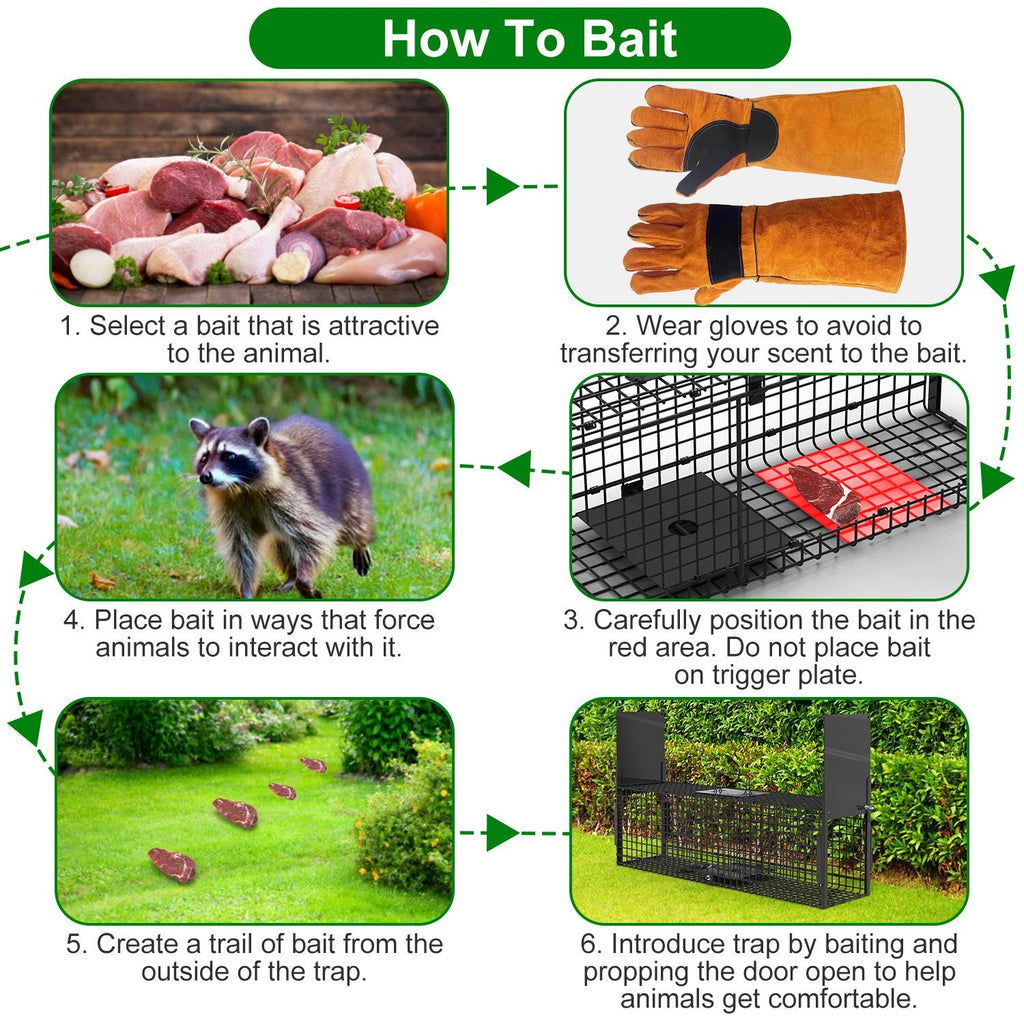 40in Live Animal Trap Cage - Humane Catch & Release