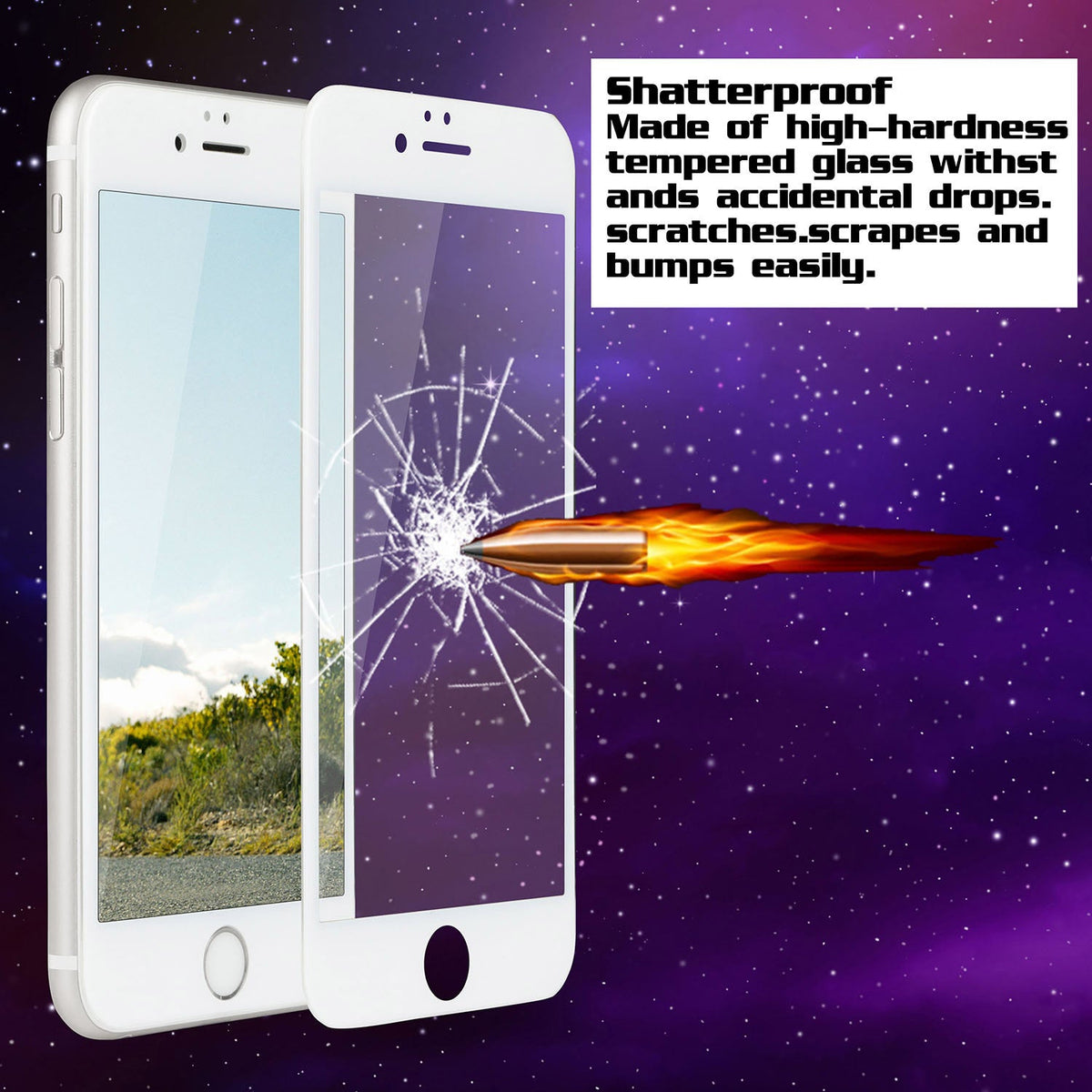 Screen Protector for iPhone 6 Plus 3D Edge Tempered Glass Phone Screen Saver HD Anti-Scratch Tempered Glass Film