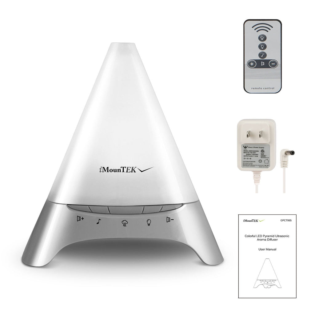 120ml Cool Mist Humidifier Ultrasonic Aroma Essential Oil Diffuser w/Soothing Sounds 7 Color Night Lights Waterless Auto Off for Relaxation and Sleepi
