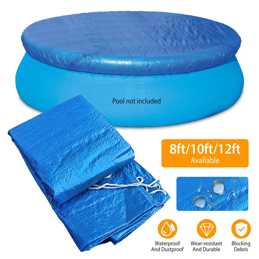 12ft Swimming Pool Cover Protector Dustproof Waterproof Paddling Pool Cover