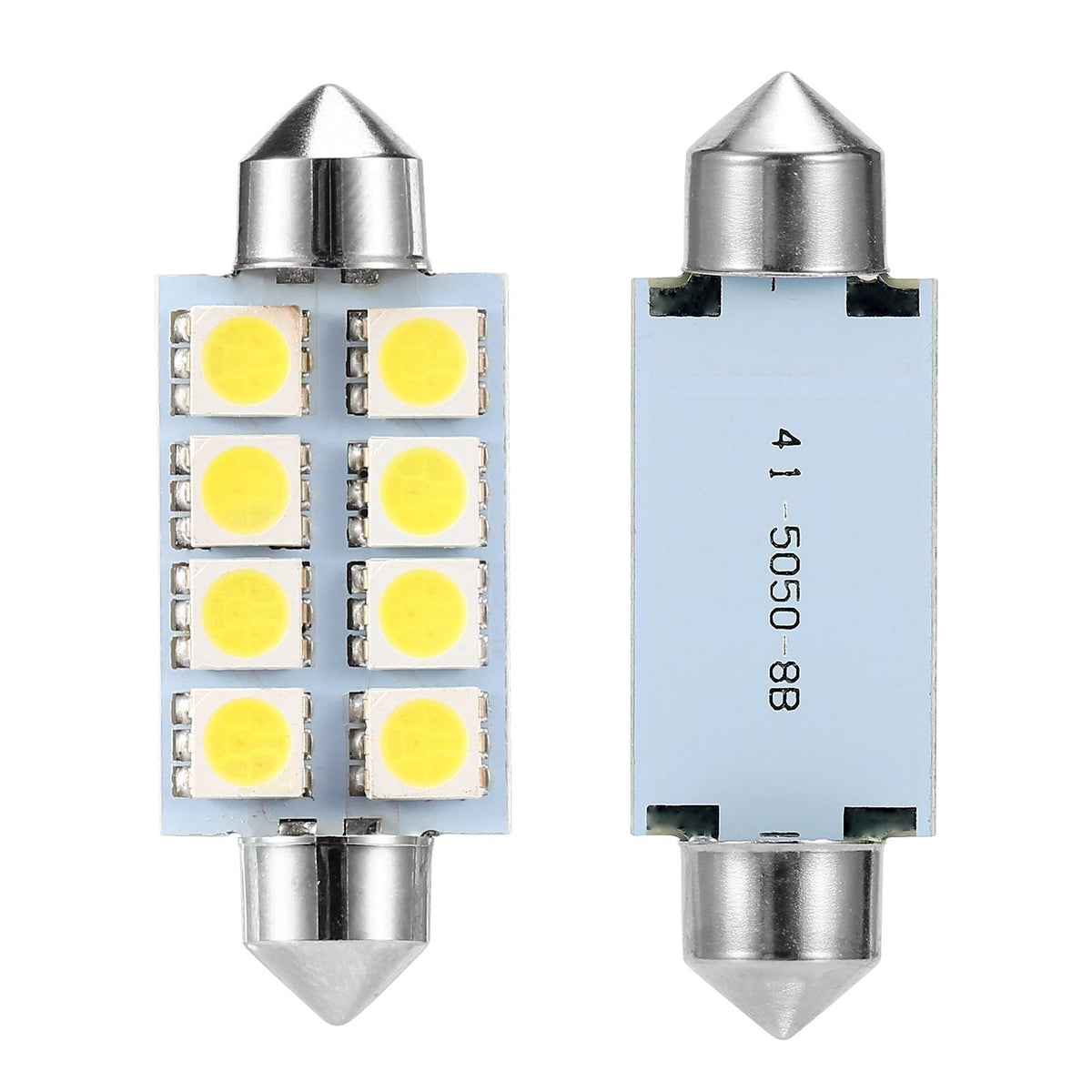 14Pcs T10 41mm Festoon LED Light Bulb Interior Dome Map LED Lights License Plate Trunk Side Positioning Lights 6000K White