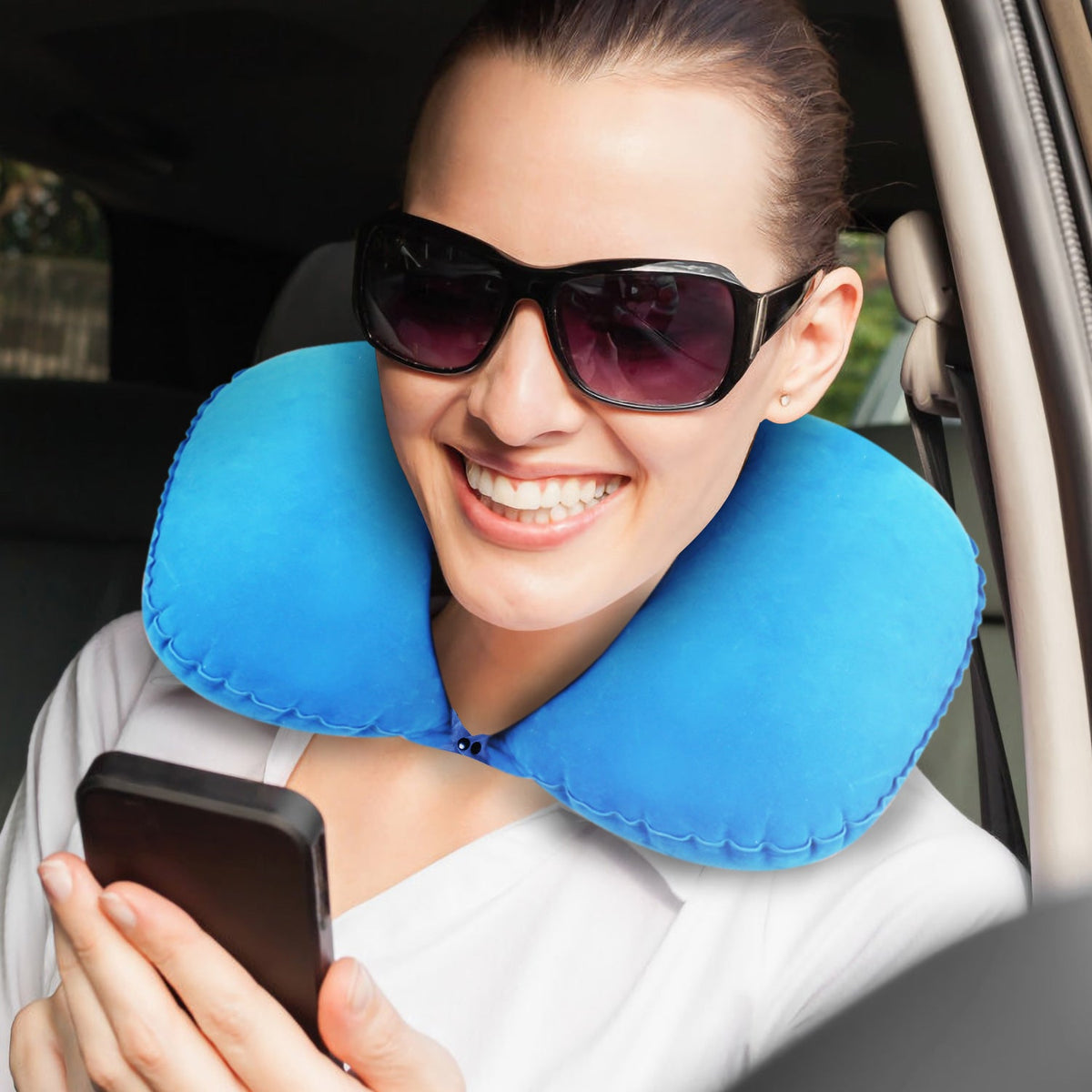 Travel Pillow Inflatable U Shape Neck Pillow Neck Support Head Rest Office Nap Car Airplane Cushion